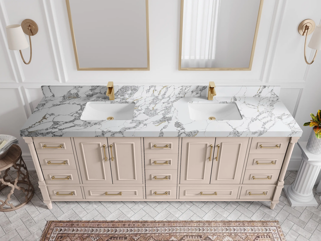 Aberdeen 84 in. W x 22 in. D Double Sink Bathroom Vanity - Willow Bath and Vanity