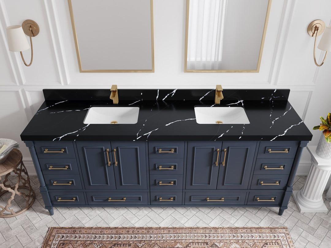 Aberdeen 84 in. W x 22 in. D Double Sink Bathroom Vanity - Willow Bath and Vanity