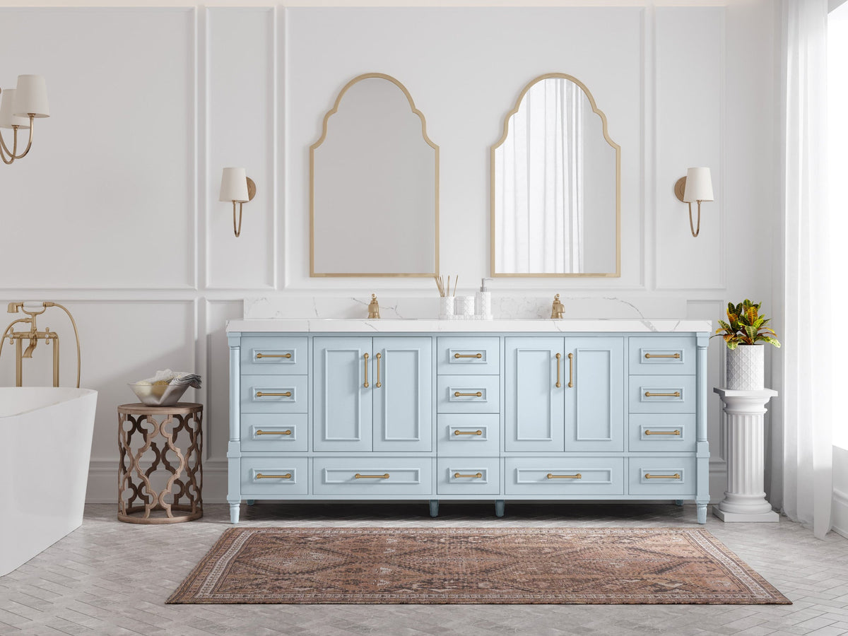 Aberdeen 84 in. W x 22 in. D Double Sink Bathroom Vanity - Willow Bath and Vanity