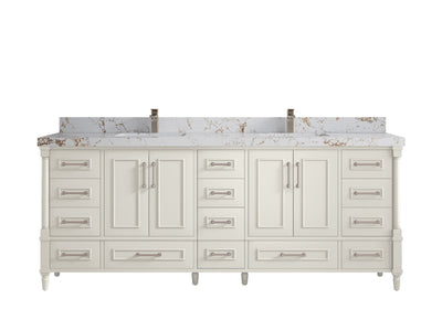 Aberdeen 84 in. W x 22 in. D Double Sink Bathroom Vanity - Willow Bath and Vanity