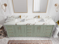 Aberdeen 84 in. W x 22 in. D Double Sink Bathroom Vanity - photo 34