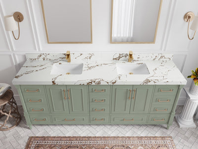 Aberdeen 84 in. W x 22 in. D Double Sink Bathroom Vanity - Willow Bath and Vanity