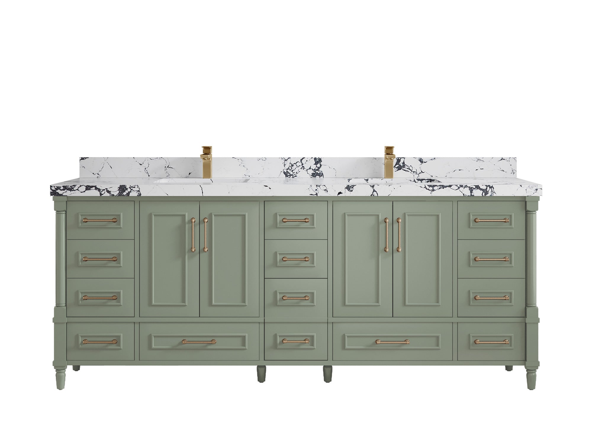 Aberdeen 84 in. W x 22 in. D Double Sink Bathroom Vanity - Willow Bath and Vanity