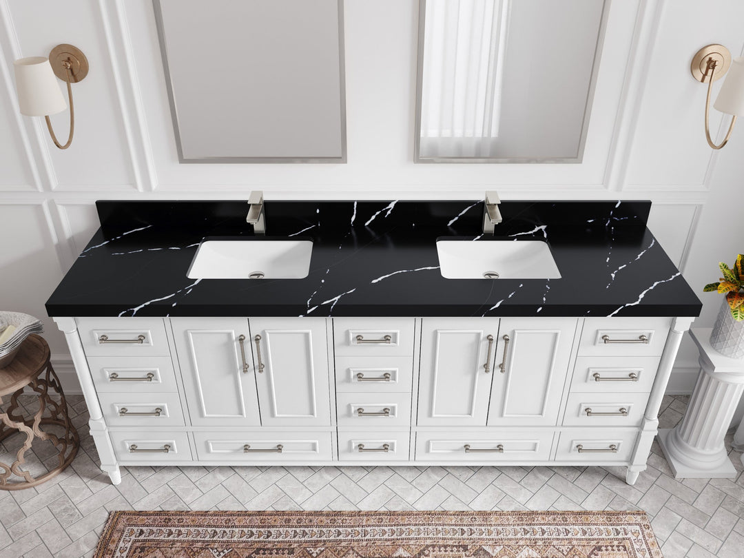 Aberdeen 84 in. W x 22 in. D Double Sink Bathroom Vanity - Willow Bath and Vanity