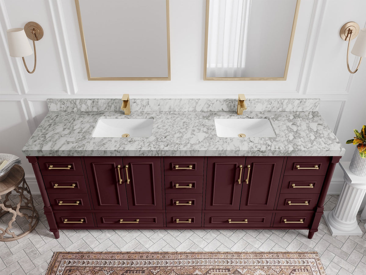 Aberdeen 84 in. W x 22 in. D Double Sink Bathroom Vanity - Willow Bath and Vanity
