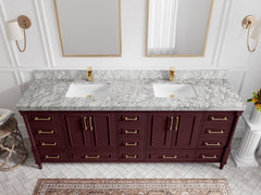 Aberdeen 84 in. W x 22 in. D Double Sink Bathroom Vanity - photo 7