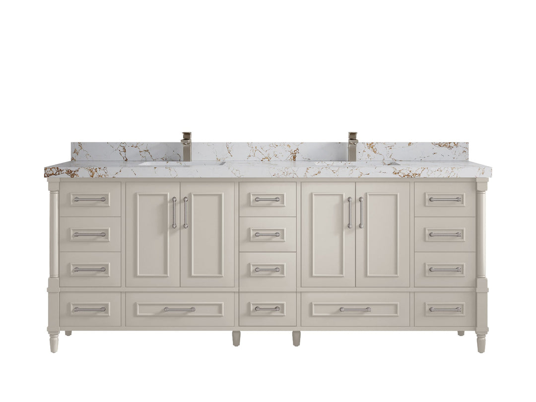 Aberdeen 84 in. W x 22 in. D Double Sink Bathroom Vanity - Willow Bath and Vanity