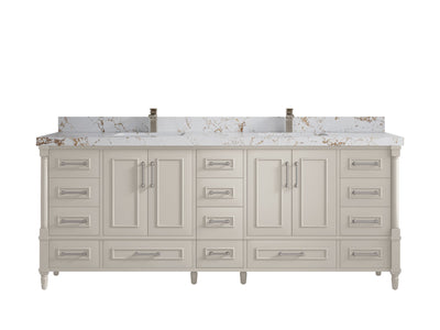 Aberdeen 84 in. W x 22 in. D Double Sink Bathroom Vanity - Willow Bath and Vanity