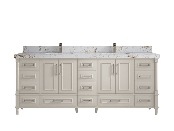 Aberdeen 84 in. W x 22 in. D Double Sink Bathroom Vanity - photo 36