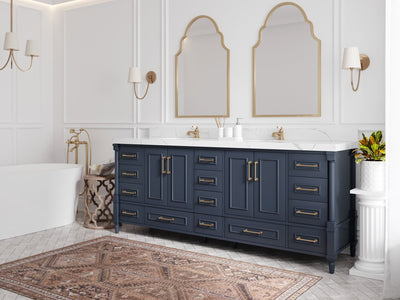 Aberdeen 84 in. W x 22 in. D Double Sink Bathroom Vanity - Willow Bath and Vanity