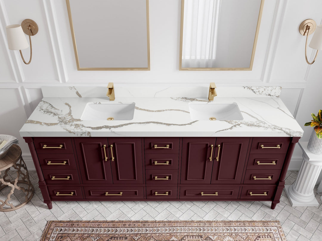 Aberdeen 84 in. W x 22 in. D Double Sink Bathroom Vanity - Willow Bath and Vanity