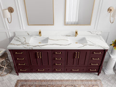 Aberdeen 84 in. W x 22 in. D Double Sink Bathroom Vanity - photo 11