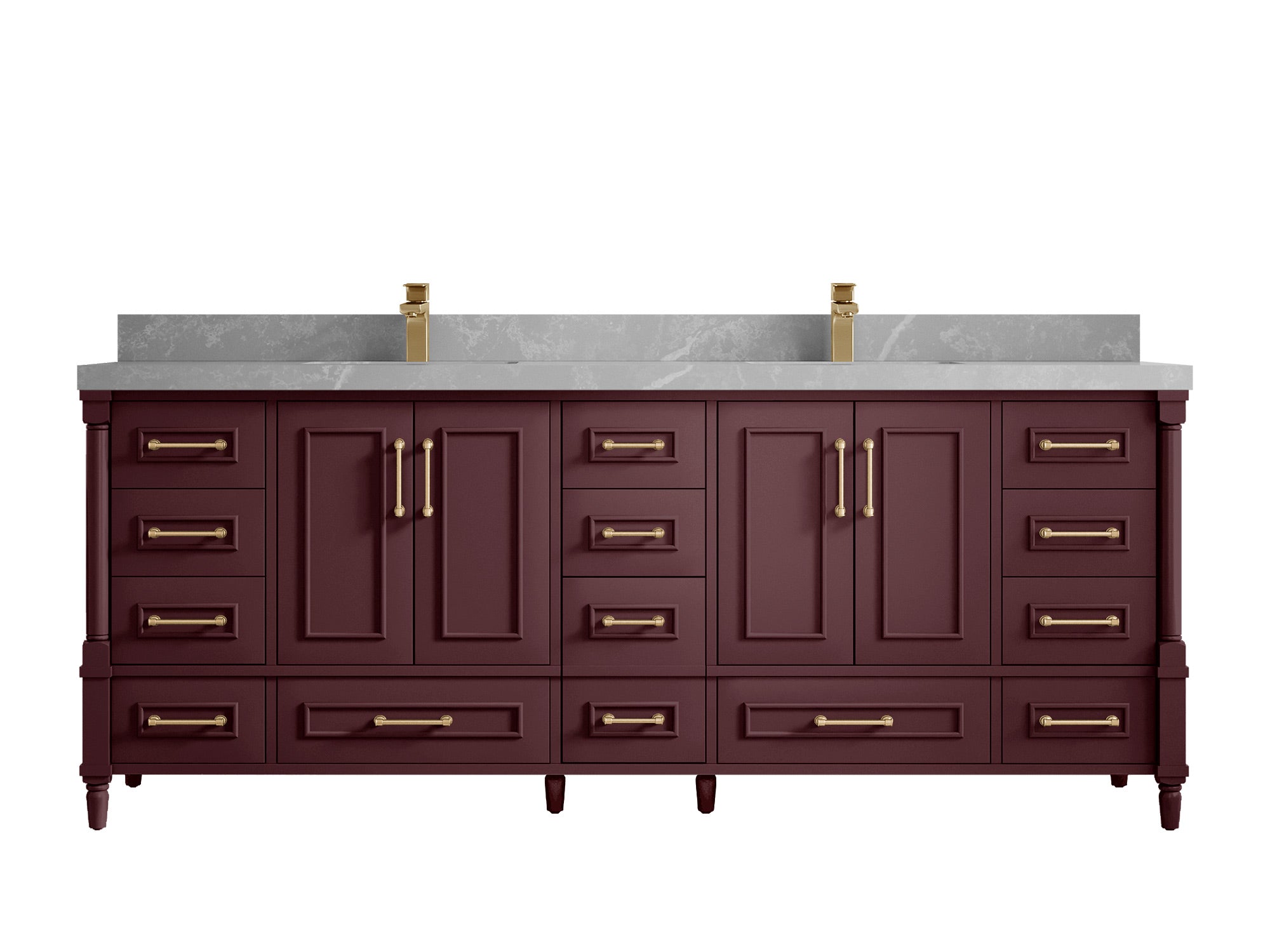 Aberdeen 84 in. W x 22 in. D Double Sink Bathroom Vanity - Willow Bath and Vanity
