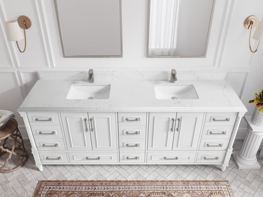 Aberdeen 84 in. W x 22 in. D Double Sink Bathroom Vanity - Willow Bath and Vanity