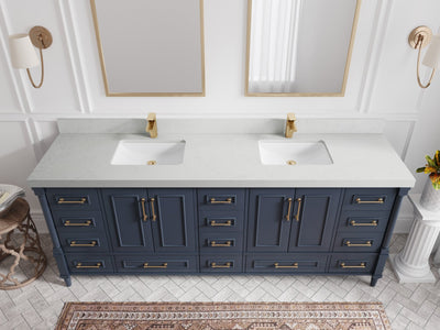 Aberdeen 84 in. W x 22 in. D Double Sink Bathroom Vanity - Willow Bath and Vanity
