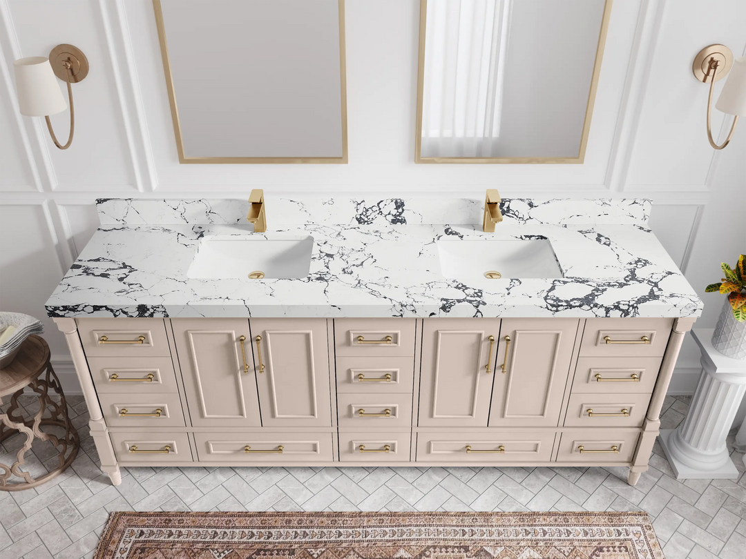 Aberdeen 84 in. W x 22 in. D Double Sink Bathroom Vanity - Willow Bath and Vanity