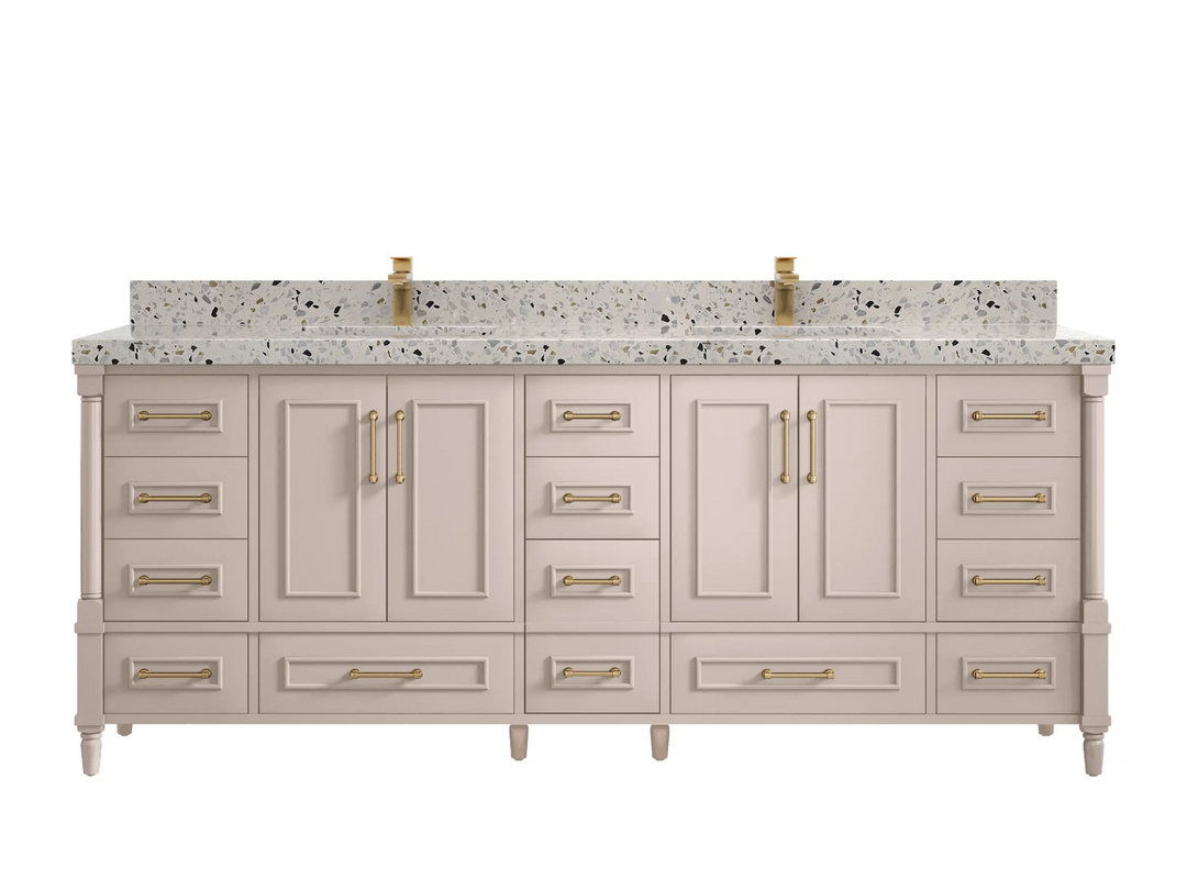 Aberdeen 84 in. W x 22 in. D Double Sink Bathroom Vanity - Willow Bath and Vanity