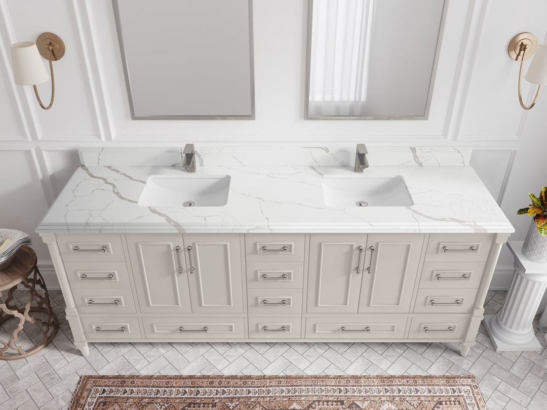 Aberdeen 84 in. W x 22 in. D Double Sink Bathroom Vanity - Willow Bath and Vanity