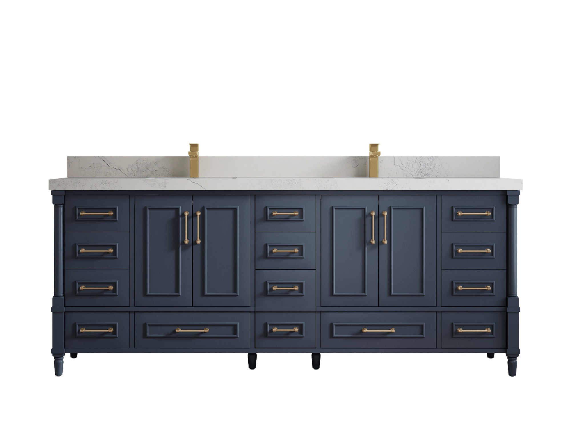 Aberdeen 84 in. W x 22 in. D Double Sink Bathroom Vanity - Willow Bath and Vanity