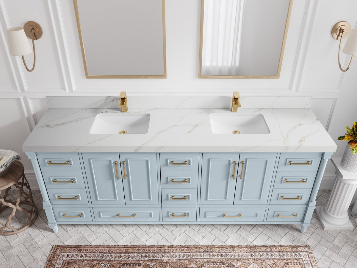 Aberdeen 84 in. W x 22 in. D Double Sink Bathroom Vanity - Willow Bath and Vanity