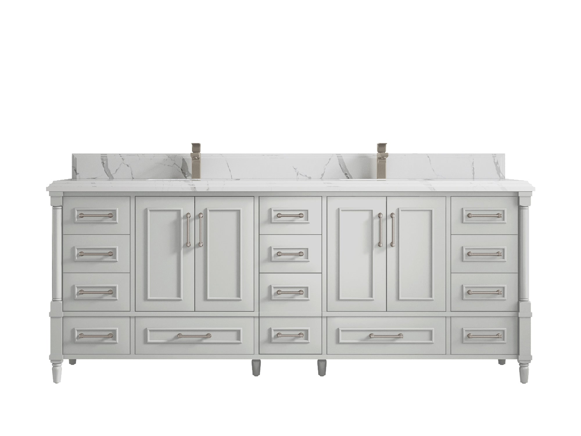 Aberdeen 84 in. W x 22 in. D Double Sink Bathroom Vanity - Willow Bath and Vanity