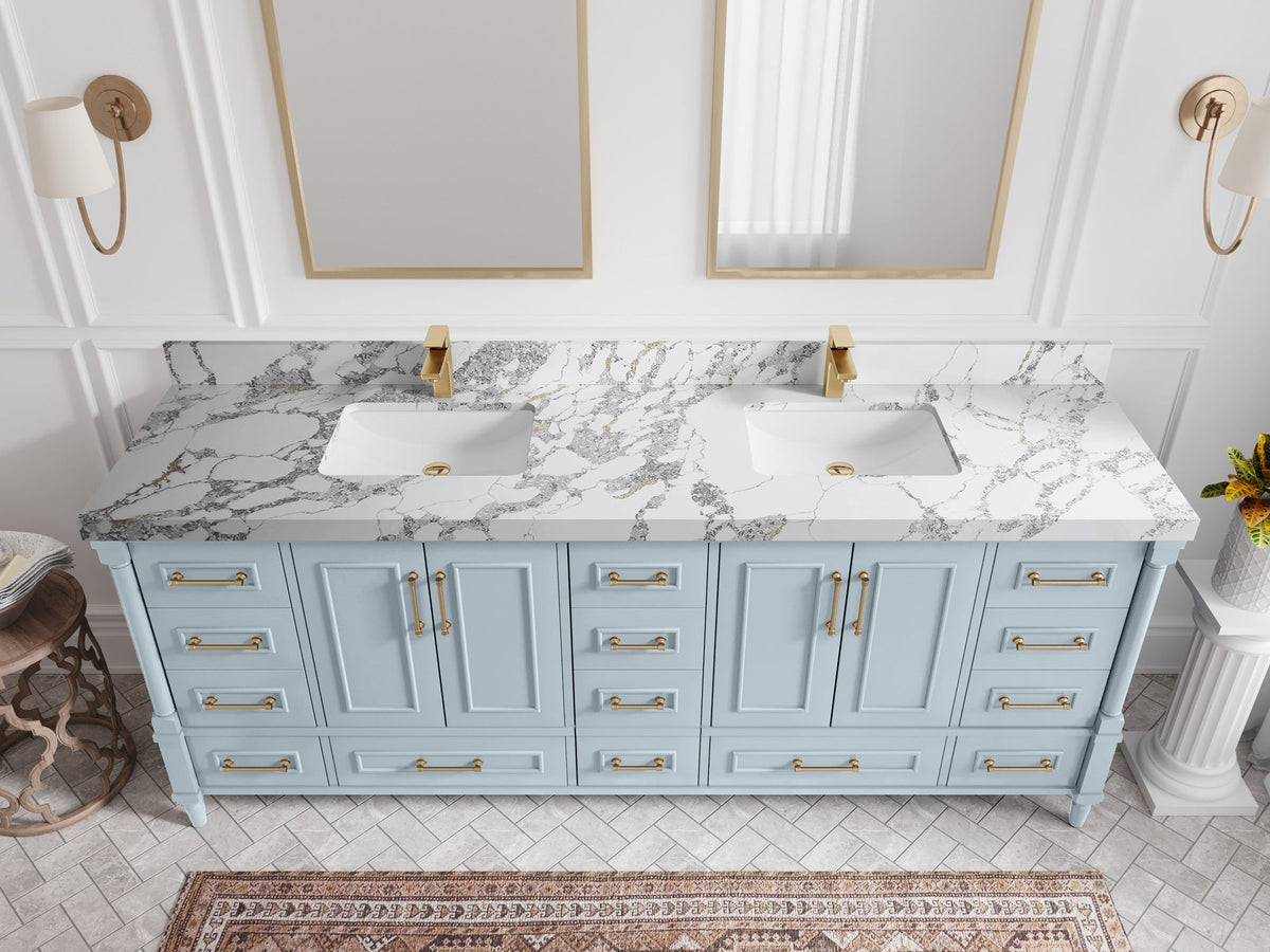Aberdeen 84 in. W x 22 in. D Double Sink Bathroom Vanity - Willow Bath and Vanity