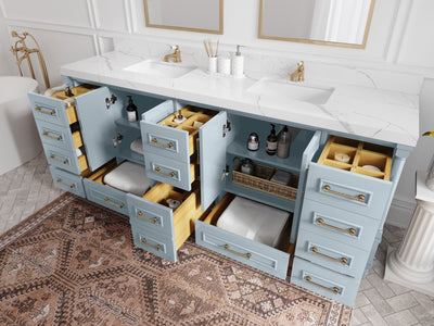 Aberdeen 84 in. W x 22 in. D Double Sink Bathroom Vanity - Willow Bath and Vanity