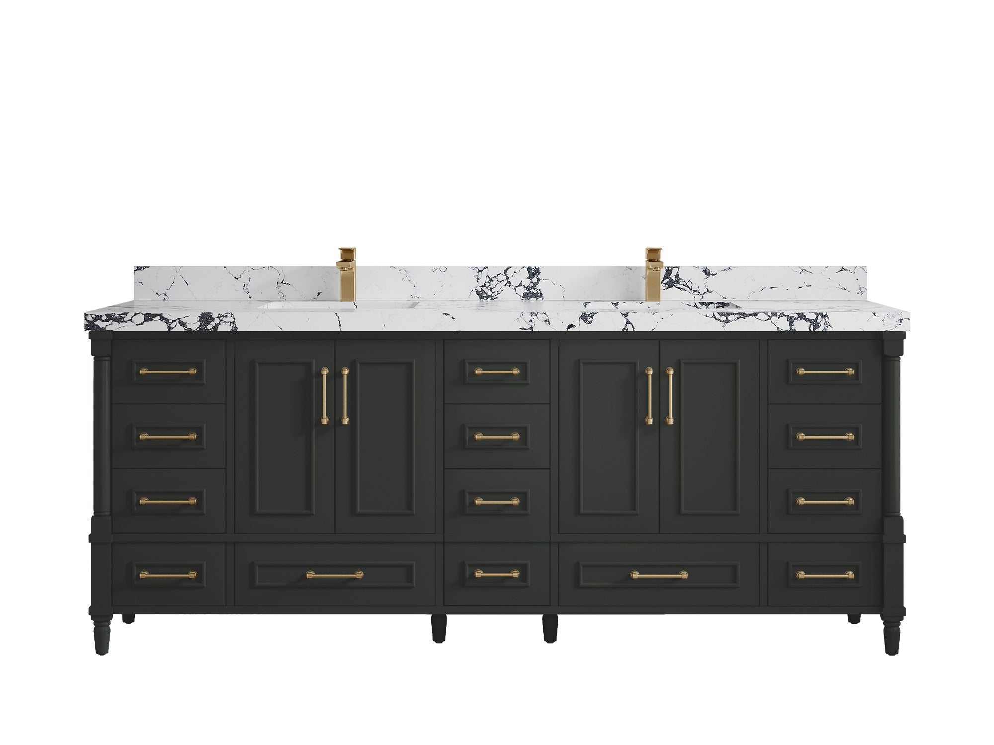 Aberdeen 84 in. W x 22 in. D Double Sink Bathroom Vanity - Willow Bath and Vanity