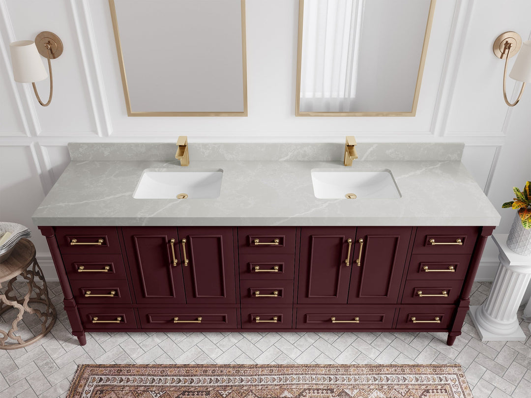 Aberdeen 84 in. W x 22 in. D Double Sink Bathroom Vanity - Willow Bath and Vanity