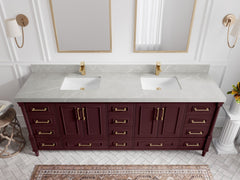 Aberdeen 84 in. W x 22 in. D Double Sink Bathroom Vanity - photo 29