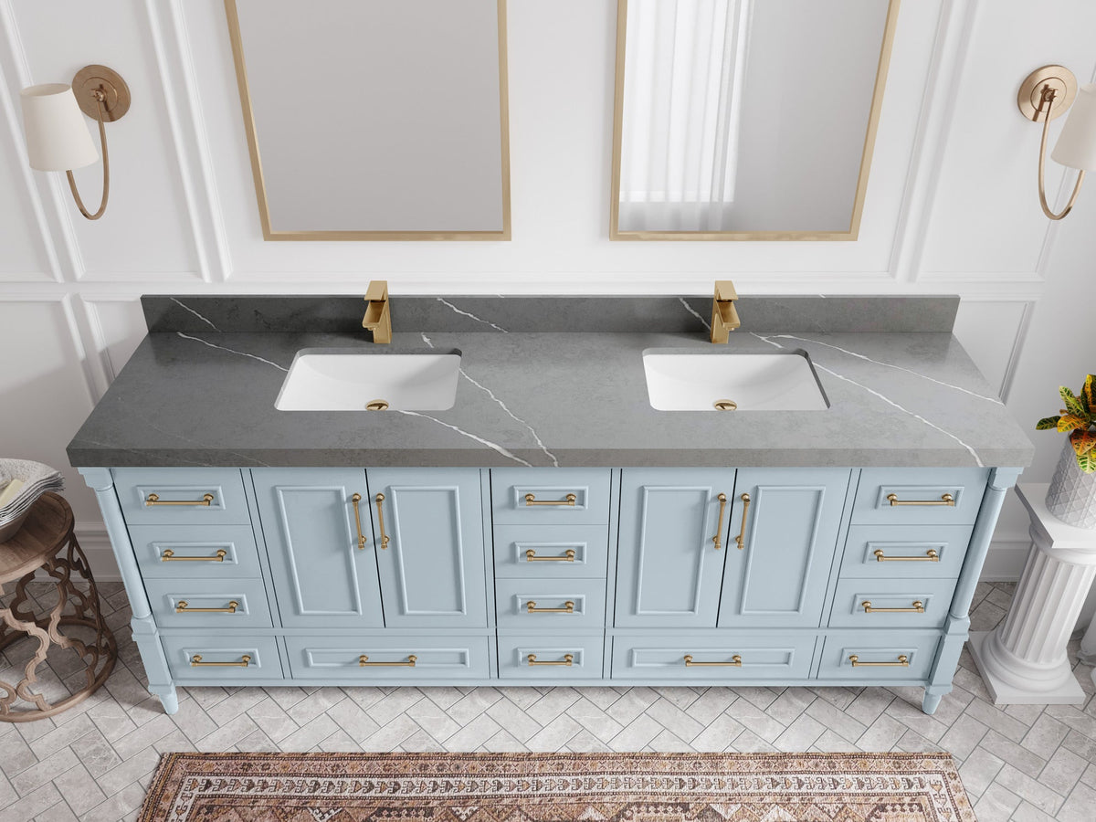 Aberdeen 84 in. W x 22 in. D Double Sink Bathroom Vanity - Willow Bath and Vanity