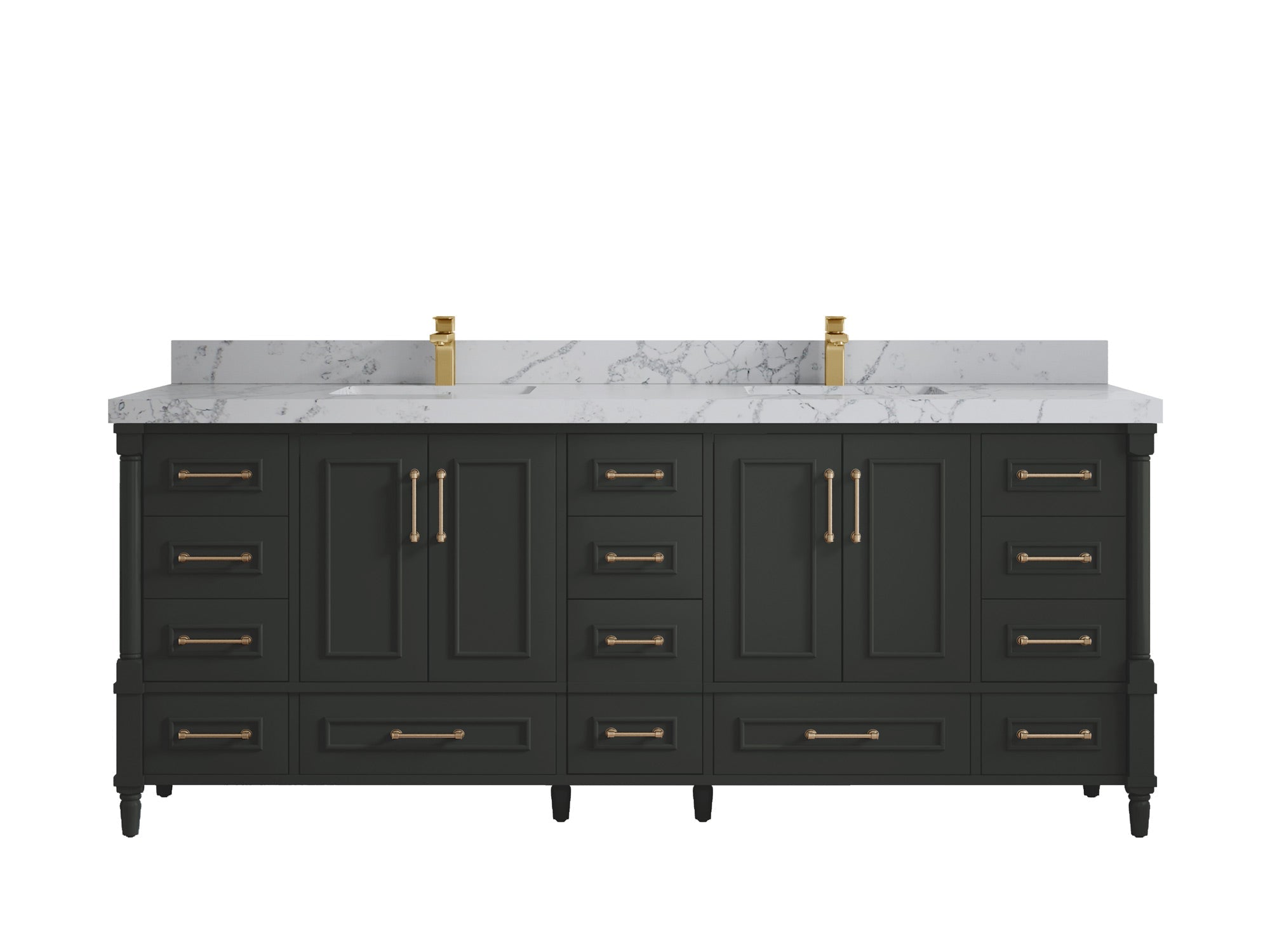 Aberdeen 84 in. W x 22 in. D Double Sink Bathroom Vanity - Willow Bath and Vanity