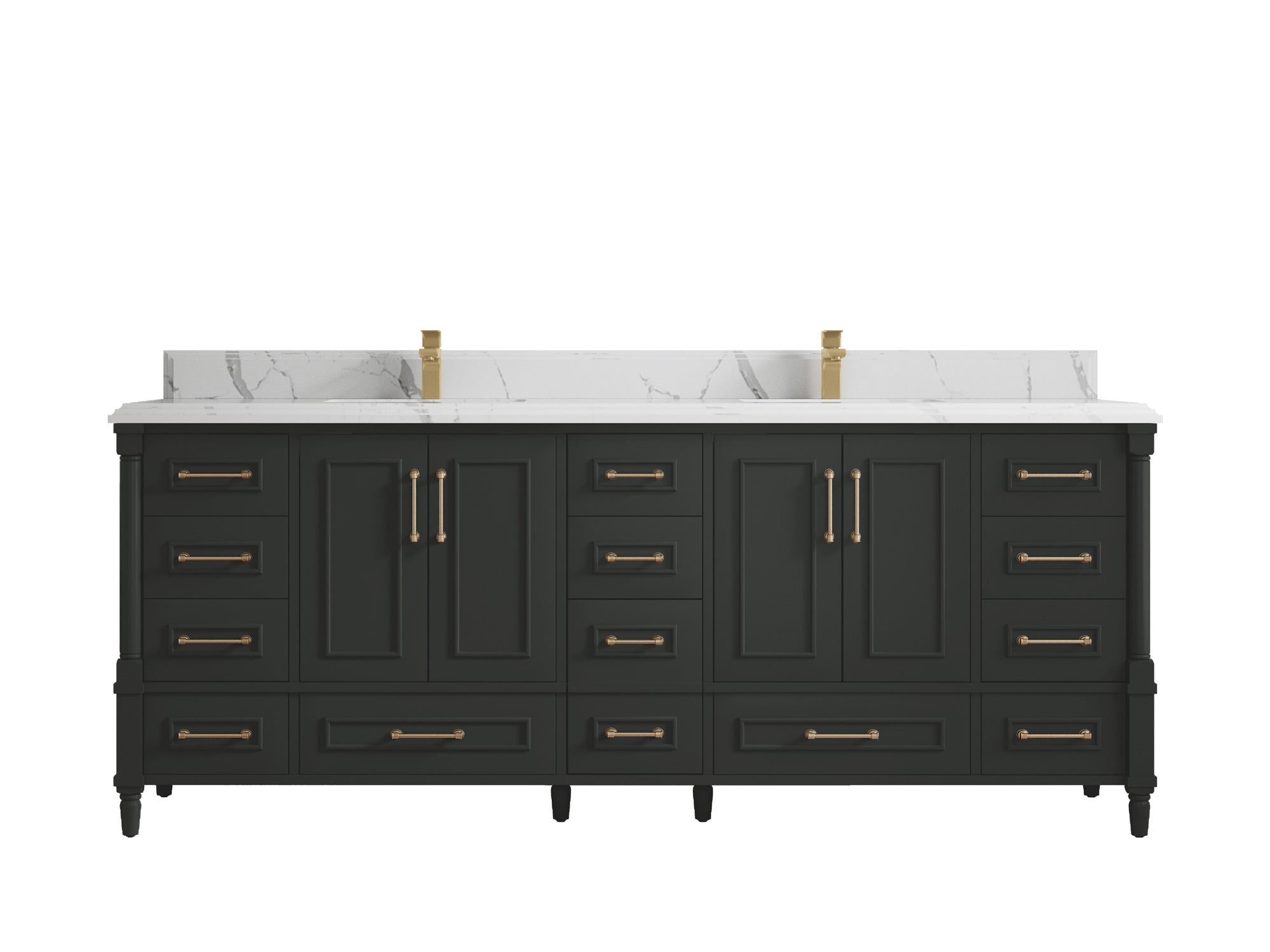 Aberdeen 84 in. W x 22 in. D Double Sink Bathroom Vanity - Willow Bath and Vanity