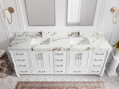 Aberdeen 84 in. W x 22 in. D Double Sink Bathroom Vanity - Willow Bath and Vanity