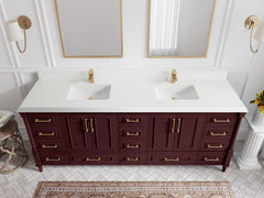 Aberdeen 84 in. W x 22 in. D Double Sink Bathroom Vanity - photo 25