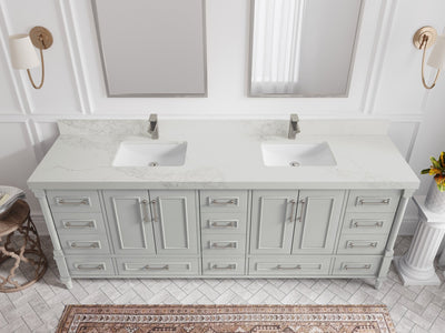 Aberdeen 84 in. W x 22 in. D Double Sink Bathroom Vanity - Willow Bath and Vanity