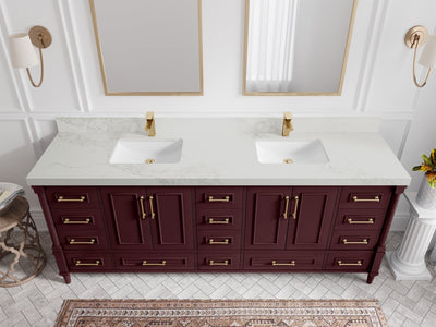 Aberdeen 84 in. W x 22 in. D Double Sink Bathroom Vanity - Willow Bath and Vanity