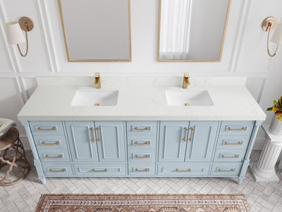 Aberdeen 84 in. W x 22 in. D Double Sink Bathroom Vanity - Willow Bath and Vanity