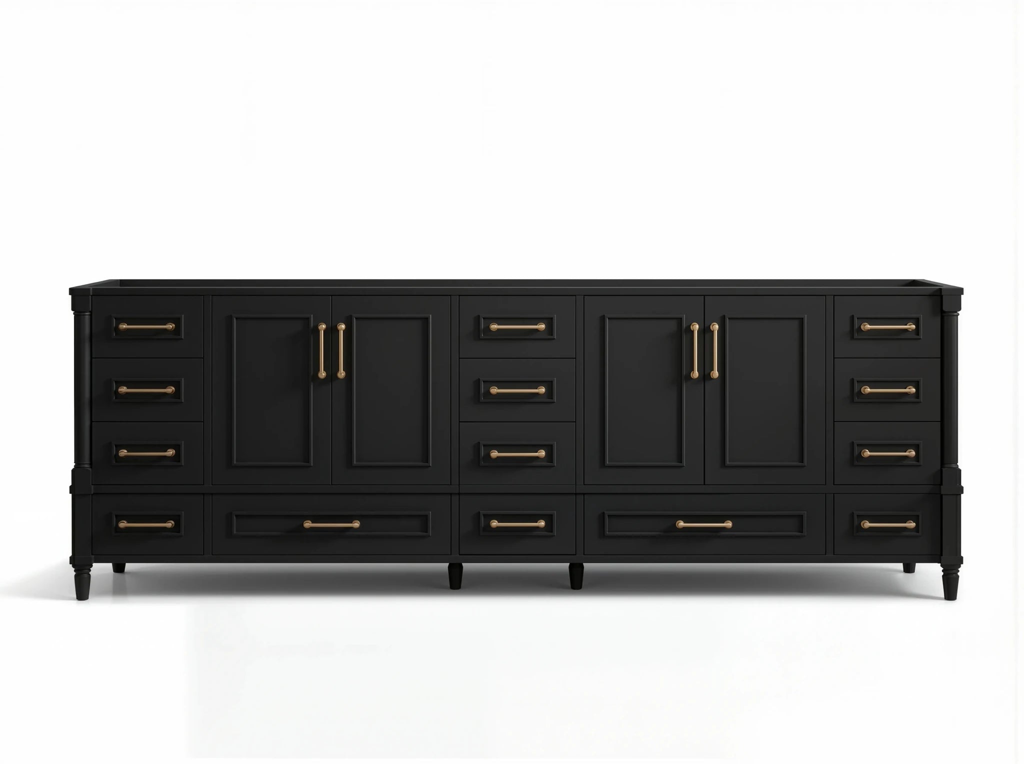 Aberdeen 96 in W x 22 in D Free Standing Double Sink Bathroom Vanity - Willow Bath and Vanity