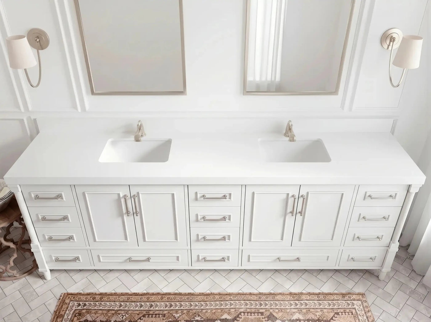 Aberdeen 96 in. W x 22 in. D Double Sink Bathroom Vanity