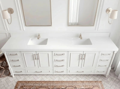 Aberdeen 96 in W x 22 in D Free Standing Double Sink Bathroom Vanity - Willow Bath and Vanity