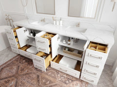 Aberdeen 96 in W x 22 in D Free Standing Double Sink Bathroom Vanity - photo 3
