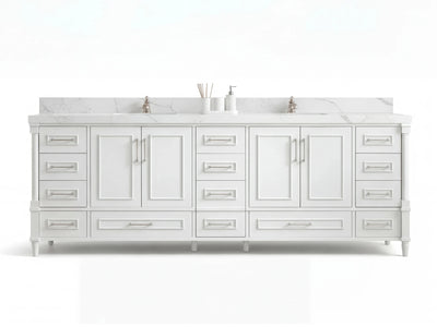 Aberdeen 96 in W x 22 in D Free Standing Double Sink Bathroom Vanity - Willow Bath and Vanity