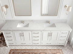 Aberdeen 96 in W x 22 in D Free Standing Double Sink Bathroom Vanity - photo 12