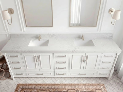 Aberdeen 96 in W x 22 in D Free Standing Double Sink Bathroom Vanity - Willow Bath and Vanity