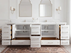 Aberdeen 96 in W x 22 in D Free Standing Double Sink Bathroom Vanity - photo 4