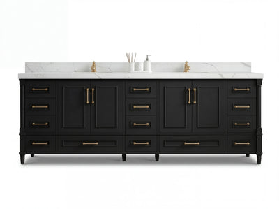 Aberdeen 96 in W x 22 in D Free Standing Double Sink Bathroom Vanity - Willow Bath and Vanity