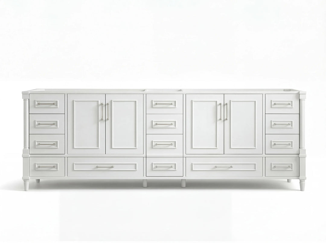 Aberdeen 96 in W x 22 in D Free Standing Double Sink Bathroom Vanity | 
              
                White
                
                  
             - ABD-CAB-WH-95 - photo №8