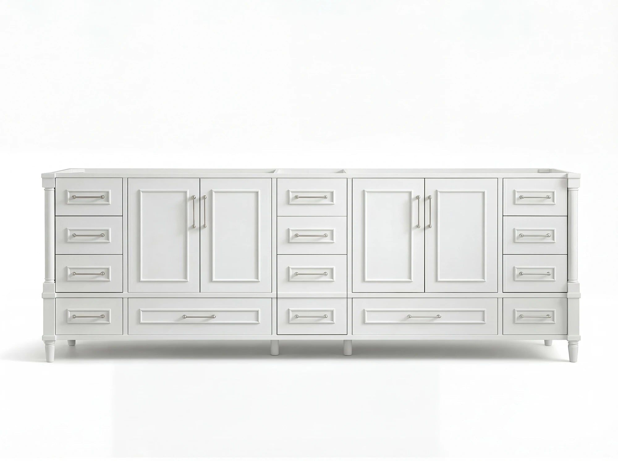Aberdeen 96 in W x 22 in D Free Standing Double Sink Bathroom Vanity - Willow Bath and Vanity