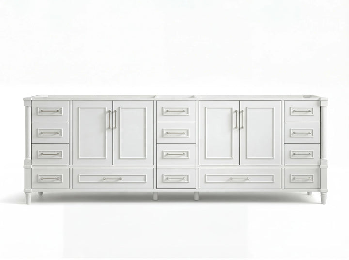 Aberdeen 96 in W x 22 in D Free Standing Double Sink Bathroom